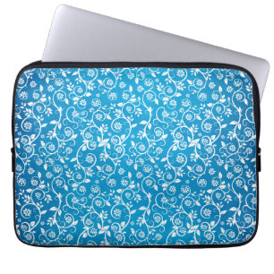 Schönes blaues geometrisches Muster Laptopschutzhülle