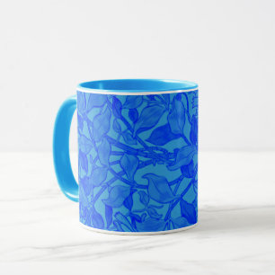 Schönes blaues Honeysuckle Muster von W. Morris Tasse