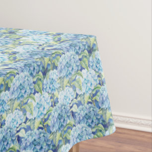 Schönes blaues Hydrangea-Blumen-Muster Tischdecke