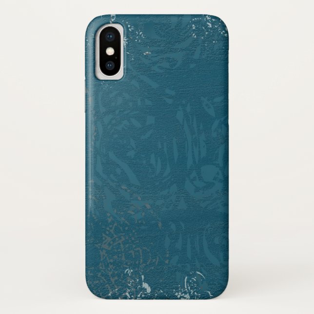 Schönes blaues keltisches Design Case-Mate iPhone Hülle (Rückseite)