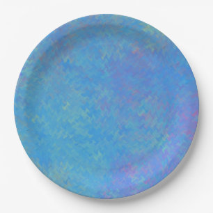 Schönes blaues Marmorpapier-Look Pappteller