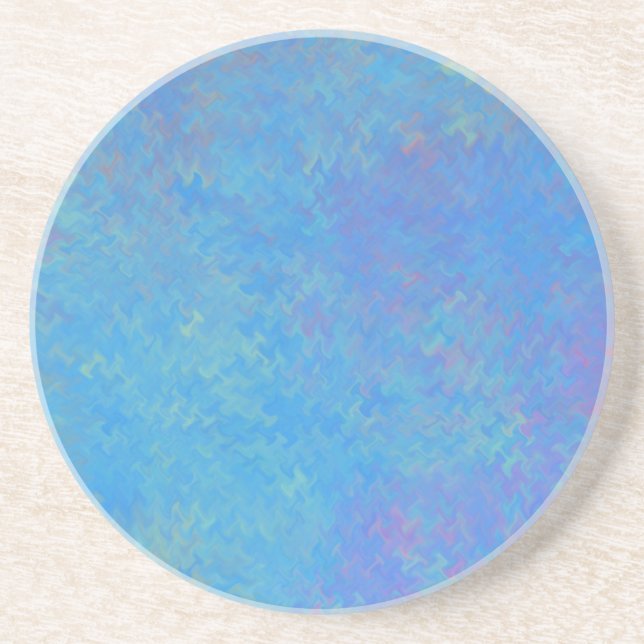 Schönes blaues Marmorpapier-Look Sandstein Untersetzer (Vorne)
