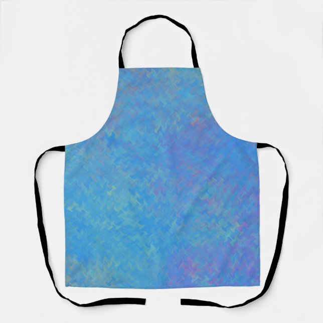 Schönes blaues Marmorpapier-Look Schürze (Vorderseite)