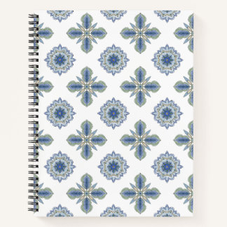 Schönes blaues und grünes Spiralnotizbuch  Notizbuch