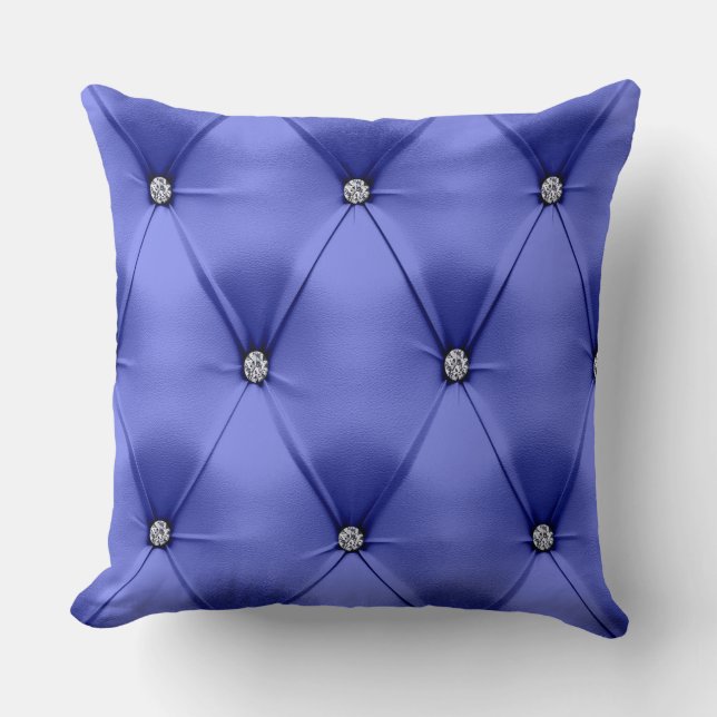 Schönes Blue Diamond Truffled Throw Kissen (Vorderseite)