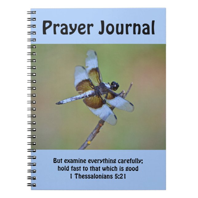Schönes Blue Dragonfly Prayer Journal-Notebook Notizblock (Vorderseite)