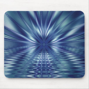 Schönes Blue Fine Fraktal Art Mousepad
