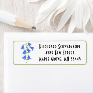Schönes Bluebells White Return Address Label