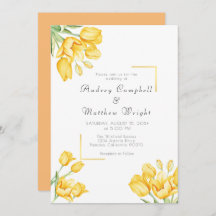 Schönes blühendes Gelbtuch Hochzeitsempfang