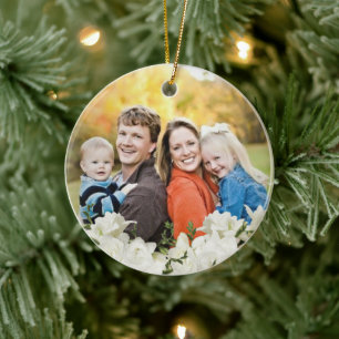 schönes Blume Keramik Ornament