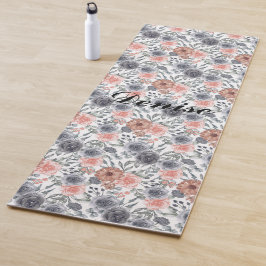 Schönes Blume-Muster Yogamatte