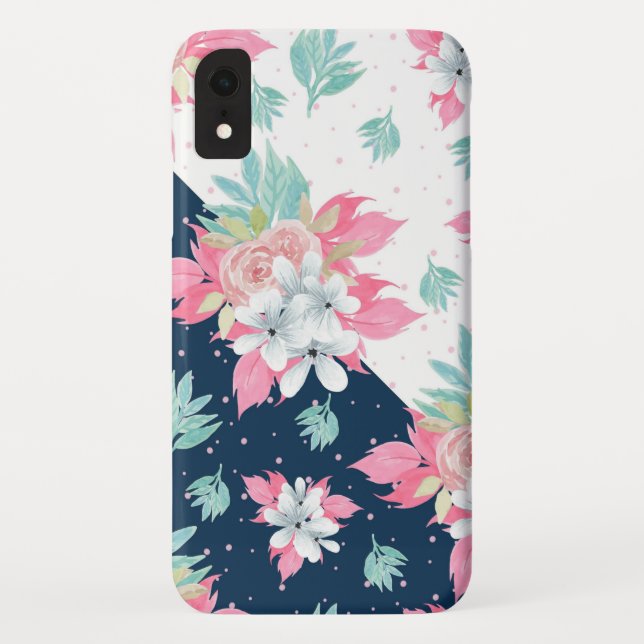 Schönes Blumendesign Case-Mate iPhone Hülle (Rückseite)