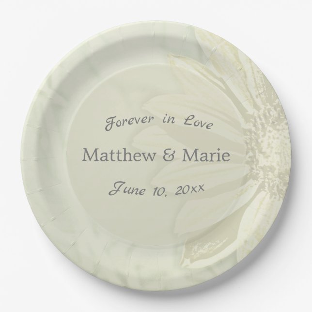 Schönes Blumendesign Pappteller (Vorderseite)