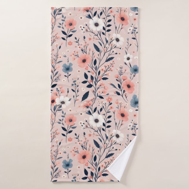 Schönes Blumenmuster Badehandtuch (Badehandtuch)