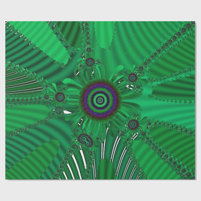 Schönes Blumenmuster  Geschenkpapier (Flach)