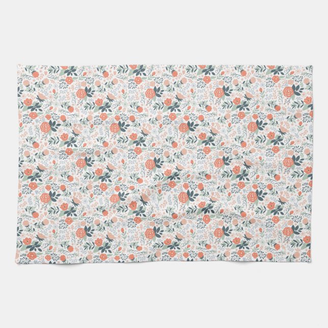 Schönes Blumenmuster Girly Handtuch (Horizontal)