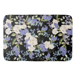 Schönes Blumenmuster Lilac Rose Foliage Badematte