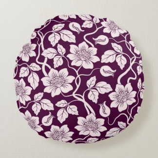 Schönes Blumenmuster Rundes Kissen