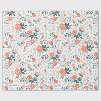 Schönes Blumenmuster Weiblich Geschenkpapier