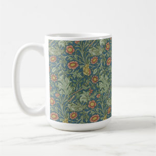 Schönes Blumenmuster William Morris Green Pink Kaffeetasse