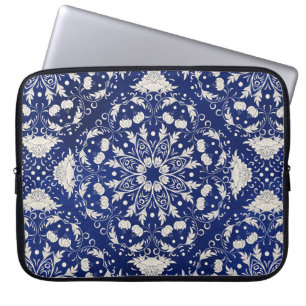 Schönes Blumenquadratisches Muster Laptopschutzhülle