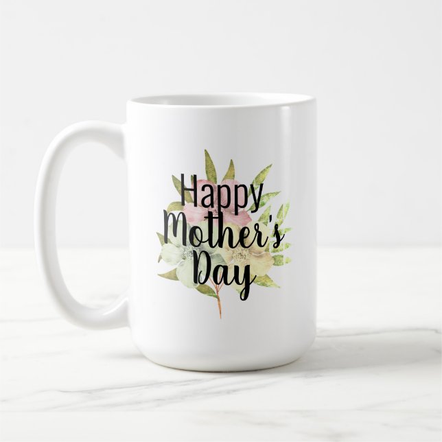 Schönes Blumenzitat zum Muttertag Kaffeetasse (Links)