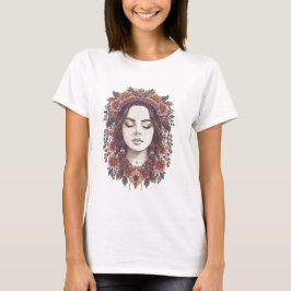 Schönes Boho-Blumen-Girl-T-Shirt T-Shirt