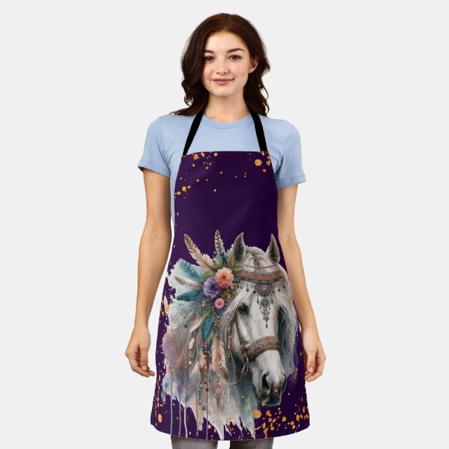 Schönes Boho-Pferd Schürze (Getragen)