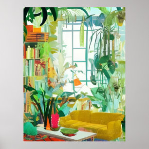 Schönes Boho Wohnzimmer Poster