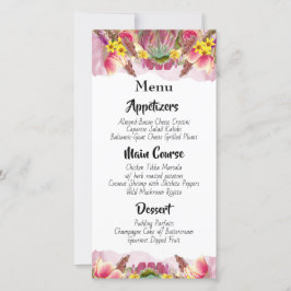 Schönes botanisches Menü im Blumengarten