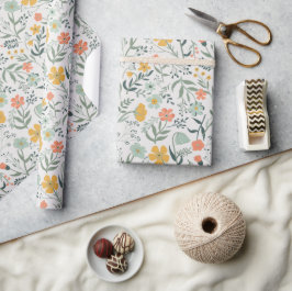 Schönes botanisches Muster Geschenkpapier