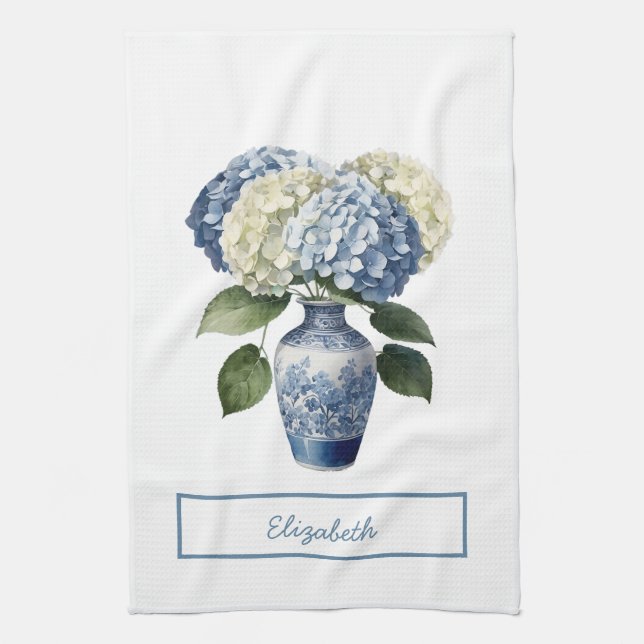 Schönes Bouquet-Hydrangea Geschirrtuch (Vertikal)