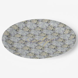 SCHÖNES BOUQUET VON DAISIES BRAUTPARTY MONOGRAM PAPPTELLER