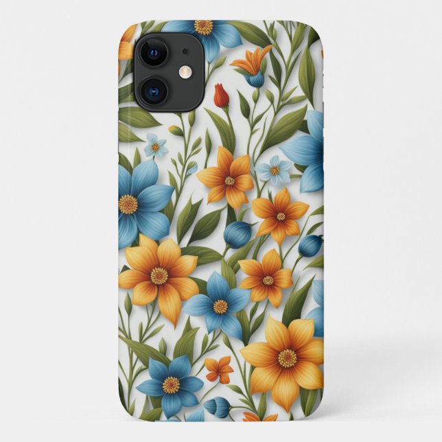 Schönes Bouquet von Spring Blue & Orange Blume Case-Mate iPhone Hülle (Rückseite)
