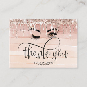 Schönes braunes Auge mit goldener Kronenpflege Empfehlungskarte