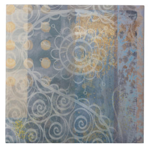 Schönes braunes, blaues Muster, industrieller Loft Fliese