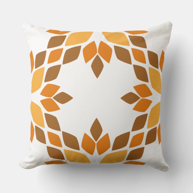 schönes braunes Blumenkissen Kissen (Vorderseite)