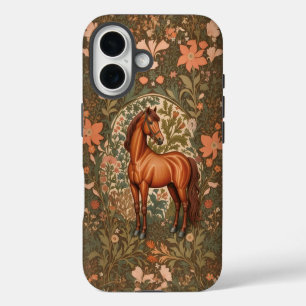Schönes braunes Pferd, inspiriert von William Morr iPhone 16 Hülle