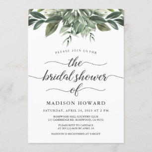 Schönes Brautparty Einladung