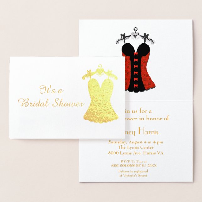 Schönes Brautparty Folienkarte (Anzeige)