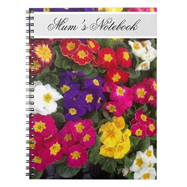 Schönes Bright Polyanthus-Blume Notebook Notizblock (Vorderseite)