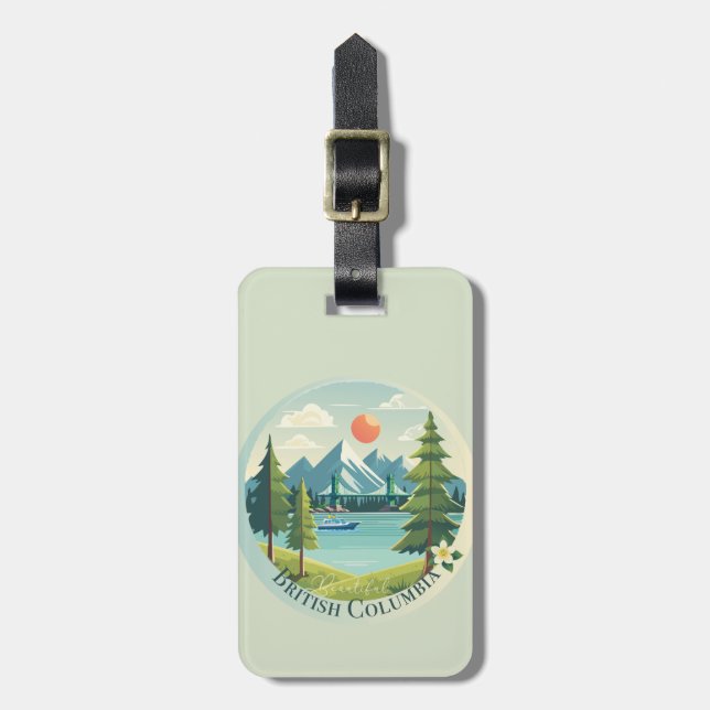 Schönes British Columbia Gepäckanhänger (Vorderseite vertikal)