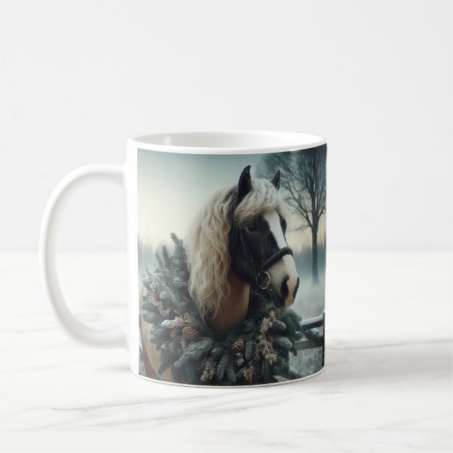 Schönes Brown Horse Reittier Liebe Kaffeetasse (Links)
