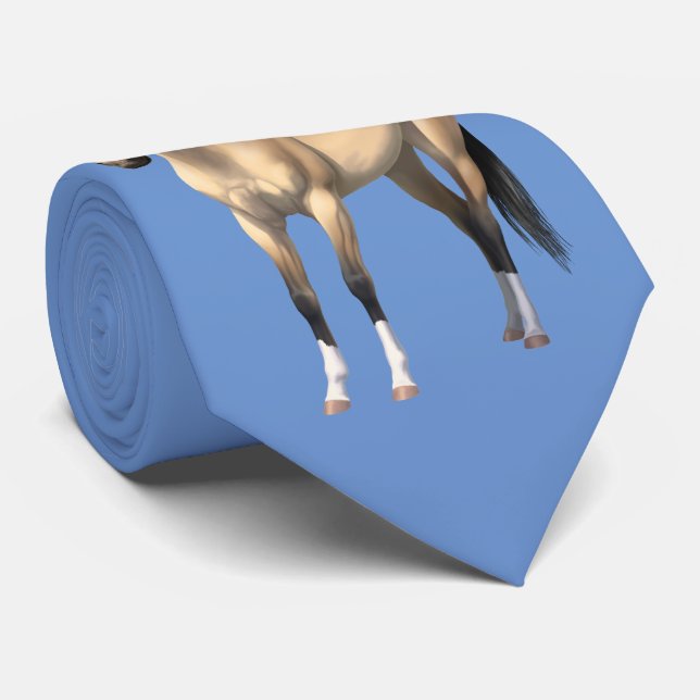 Schönes Buckskin Quarter Horse Krawatte (Gerollt)