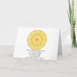 Schönes buddhistisches Zitat mit lebendiger Mandel Karte