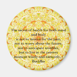 Schönes buddhistisches Zitat mit lebendiger Mandel Magnet