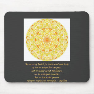 Schönes buddhistisches Zitat mit vibrierendem Mousepad
