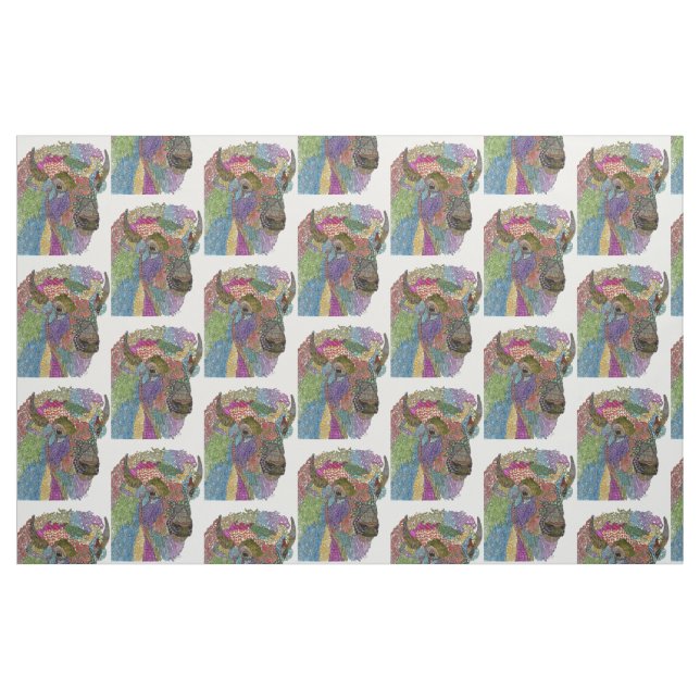 Schönes Buffalo American Bison Stoff (Fat Quarter (45,7 x 55,9 cm))