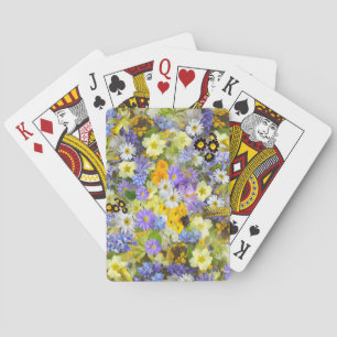 Schönes buntes Bett von Blume Spielkarten
