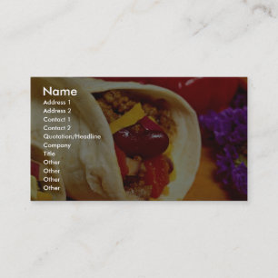 Schönes Burritorezept für Nahrungsmittelliebhabe Visitenkarte